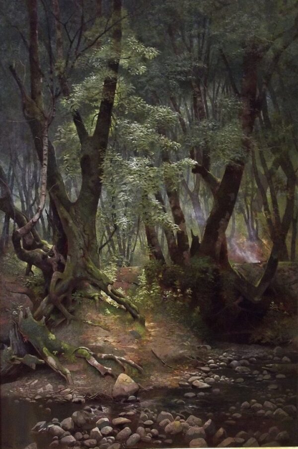 Strawberry Creek, Berkeley, 1893. Canvas by Edwin Deakin