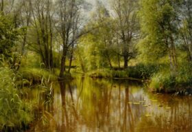 Paisaje. Lienzo de Peter Mork Monsted