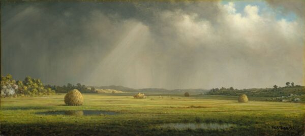 Les prairies de Newburyport. Toile de Martin Johnson Heade