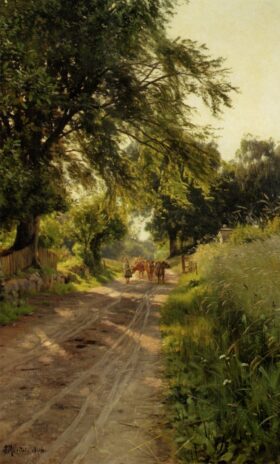 Paisaje. Lienzo de Peter Mork Monsted