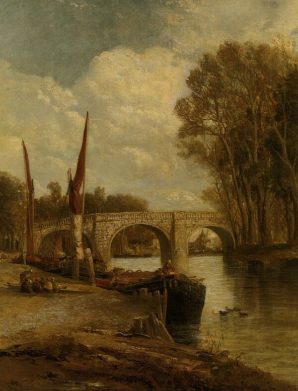 Pont de Kew sur la Tamise, 1874. Toile de James R. Webb