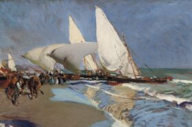 La playa. Lienzo de Sorolla (1863 - 1923)