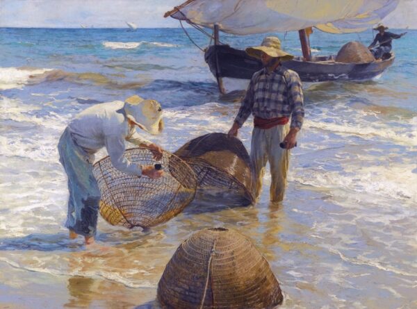 Fishermen. Canvas by Sorolla (1863 - 1923)