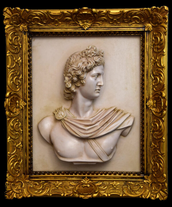 Bas-relief of Apollo in Golden Frame. 65x55cm