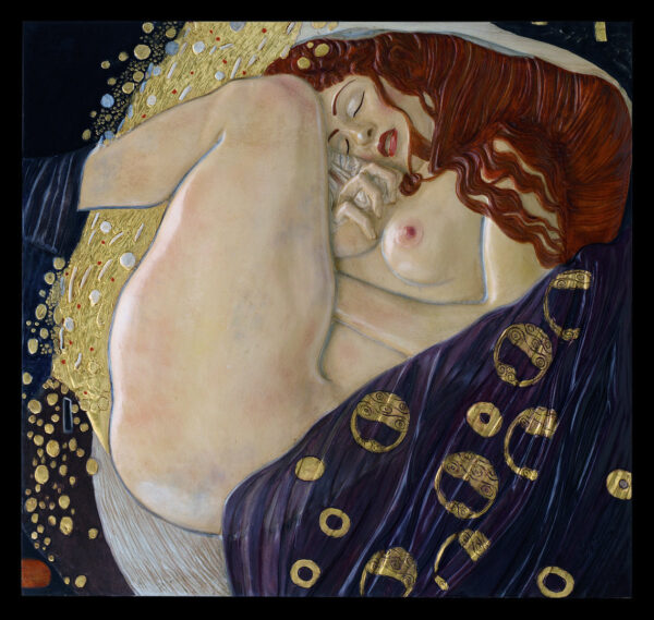 Bassorilievo. Danae di Klimt. 88x93cm