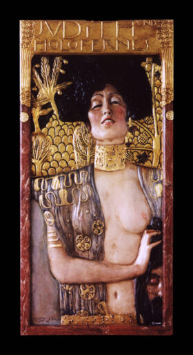 Bajorrelieve. Judith y Holofernes de Klimt. 109x53cm