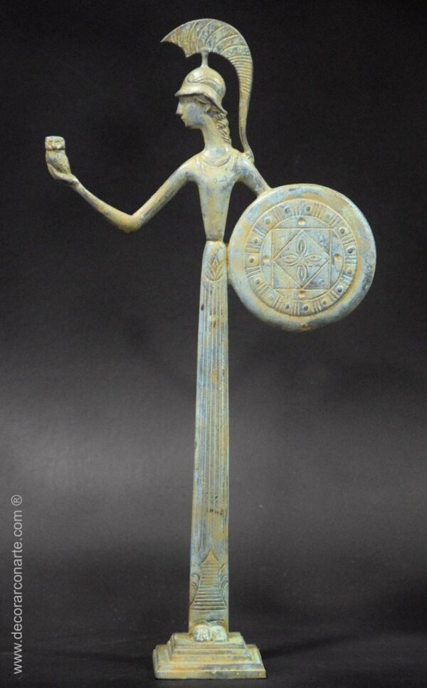 Athena with Owl. Goddess of Wisdom. Alt: 43 cm