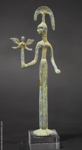 Atenea Nike en bronce. Alt: 27 cm