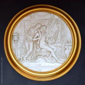 Bajorrelieve Neoclásico. Orfeo y Euridice. 49cm