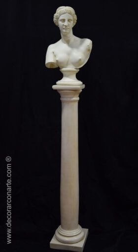 Conjunto pedestal con busto de Venus de Milo