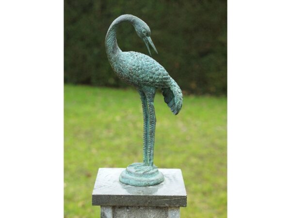 Bronze figure. Crane. 47x13x23 cm