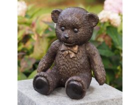 Figura de bronce. Oso peluche. 22x16x20 cm