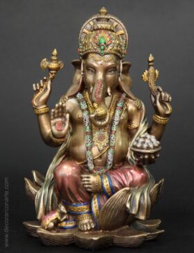 Figura Dios Ganesha de la Sabiduría. 18 cm.