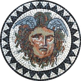 Mosaico circular de Medusa. D: 40cm