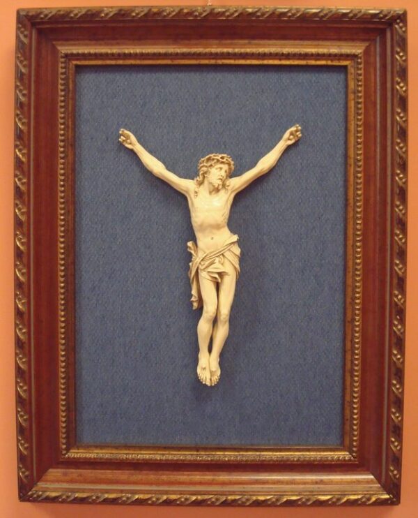 Cristo con corona di spine sul quadro. (43 X 33 cm)
