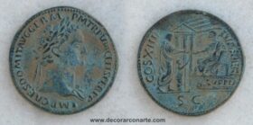 Moneda romana de Domiciano. 01. Ø: 35mm