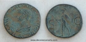 Moneda romana de Tiberio Claudio. 11. Ø: 30mm