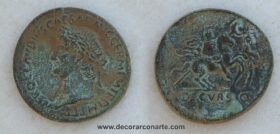 Moneda romana de Nerón. 16. Ø: 35mm