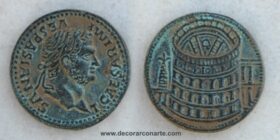 Moneda romana de Vespasiano. 02. Ø: 35mm