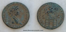 Moneda romana de Nerón. 27. Ø: 35mm