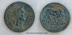 Moneda romana de Julio César. 06. Ø: 35mm