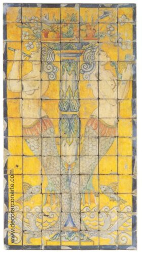 Mural de azulejos (6MU42). Medidas: 70x130cm. (91 azulejos de 10x10cm.)