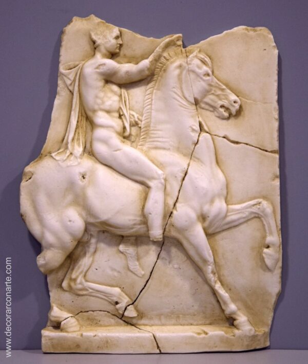 Greek relief of Horseman 37 x 28 cm.