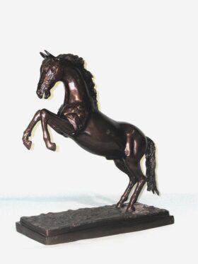 Figura bronce. Caballo cabriola. 44x21x54cm