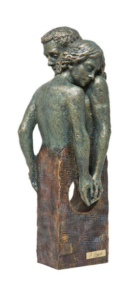 Figura de bronce. Rubor 13x12x36cm