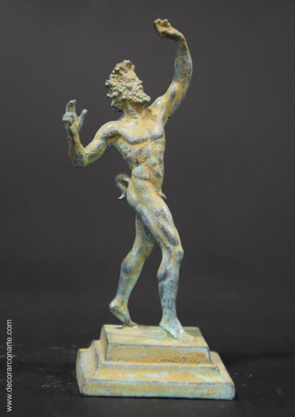 Fauno di Pompei figura in bronzo. 11 cm.