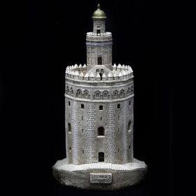 Torre del Oro de Sevilla.  20 cm (alto) x 10 cm (ancho) x 10 cm (fondo)