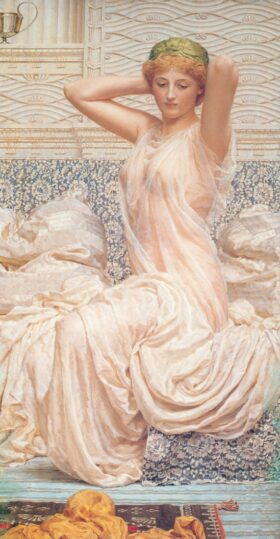 Plata. Lienzo de Albert Moore (1841-1893)