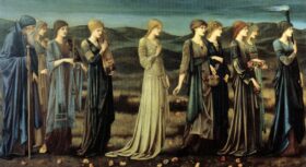 La boda de Psique. Lienzo de Burne Jones (1833-1898)