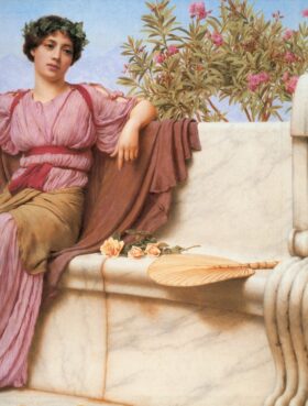 Tranquilidad. (Detalle) Lienzo de Godward (1861-1922)