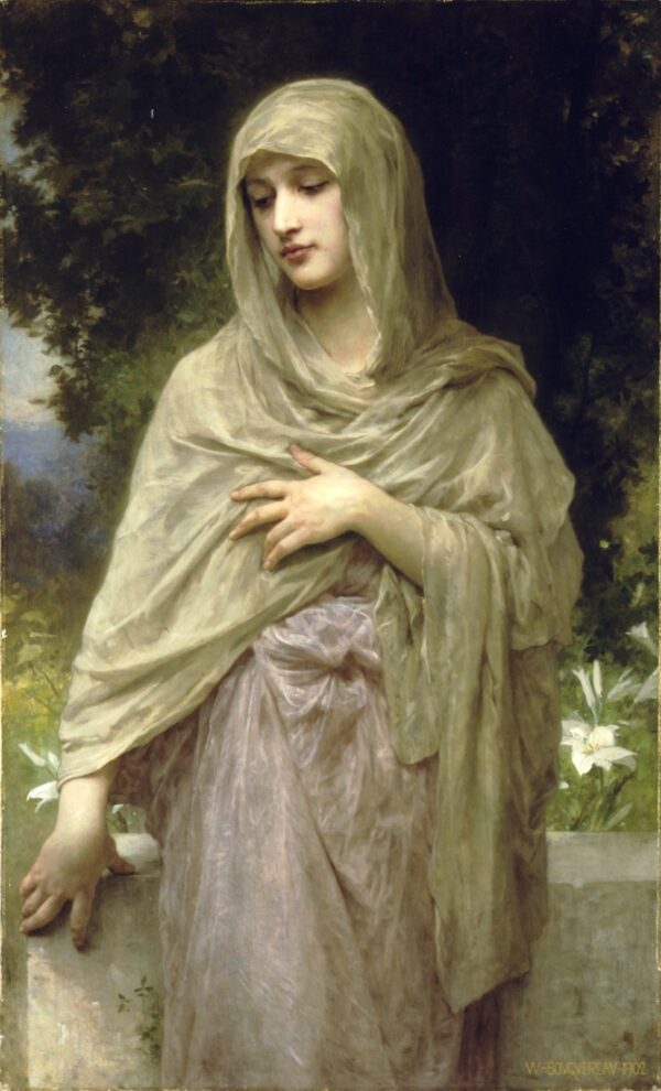 Modestie. Toile d'Adolphe Bouguereau (1825-1905)