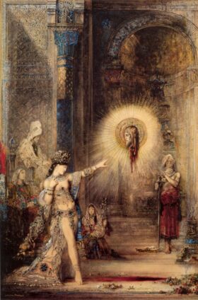 Salomé bailando ante Herodes. Lienzo de Moreau (1826-1898)