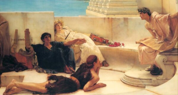 A reading from Homer. Alma Tadema