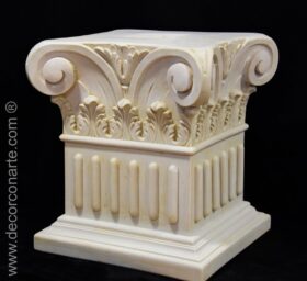 decoracion base pedestal capitel jonico