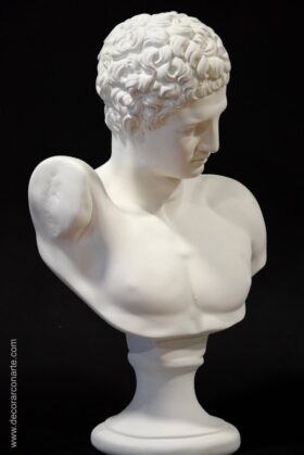 Busto de Hermes. Escayola. 52 cm.