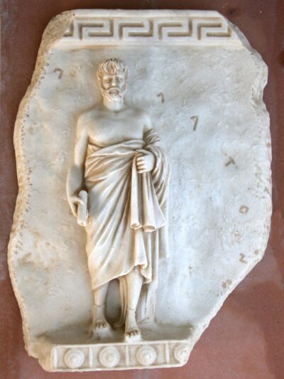 Greek relief of the philosopher Plato. 35x27cm