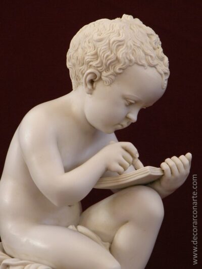 Figure. Un enfant qui lit. Canova. 29 cm.