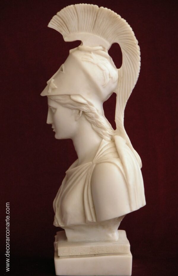 figura decorativa busto Atenea