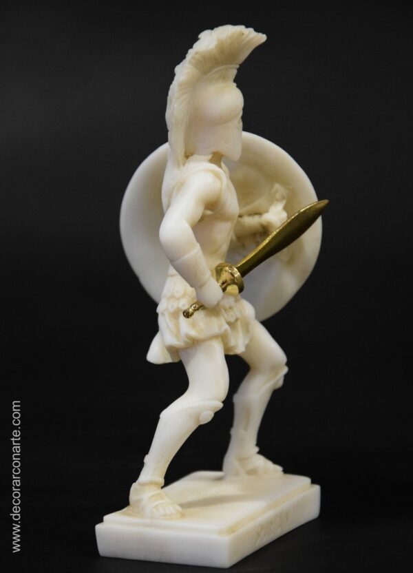 Figurine de soldat spartiate. 16 x 8 x 7 cm.