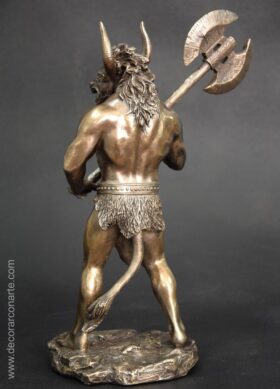 Figura Minotauro. Pátina bronce. H: 28 cm