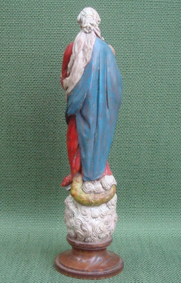 Vierge et Enfant. Polychrome. (24 cm.)