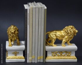 Sujeta libros Leones. 2 Unidades. 17x14x9cm