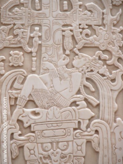 Bas-relief du sarcophage de Palenque. 38 x 23 cm.