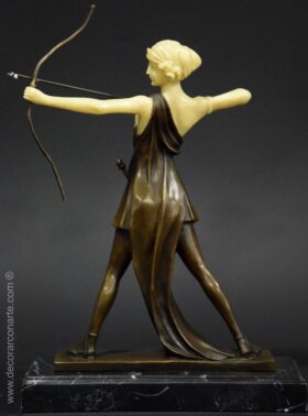 Bronce Art Nouveau Diana Cazadora. 