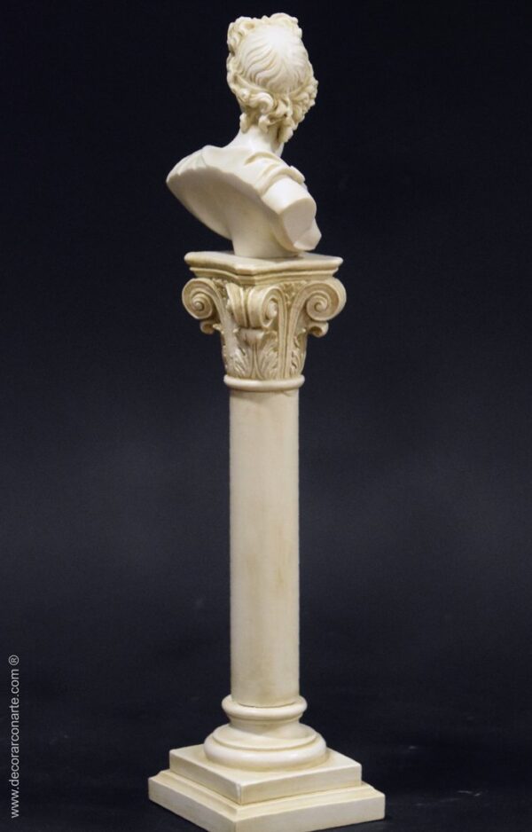 figura decorativa columna busto Apolo