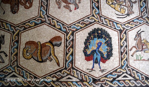 mosaico romano animales